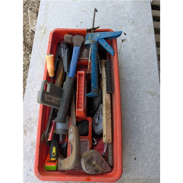 tray of mixed tools