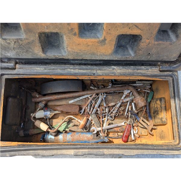 black toolbox (31x15x12) with assorted tools