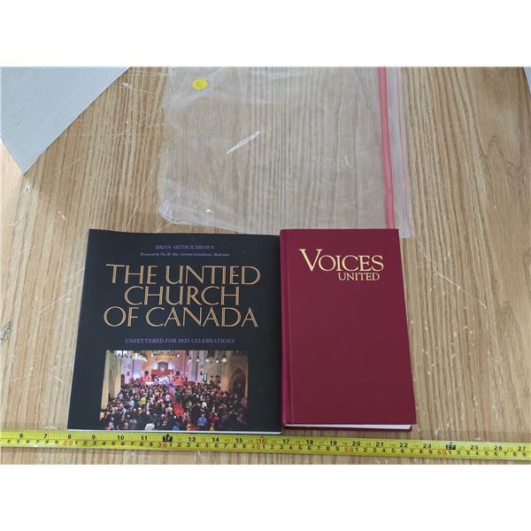 United church history book and hymnal
