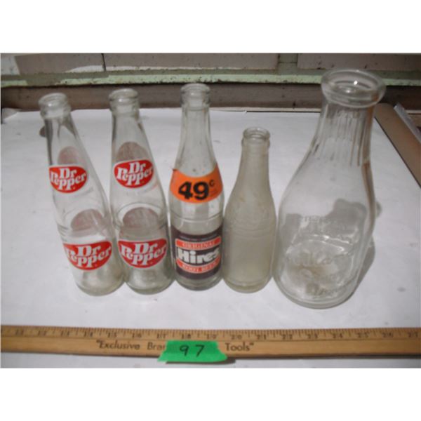 Lot of Vintage Glass Bottles