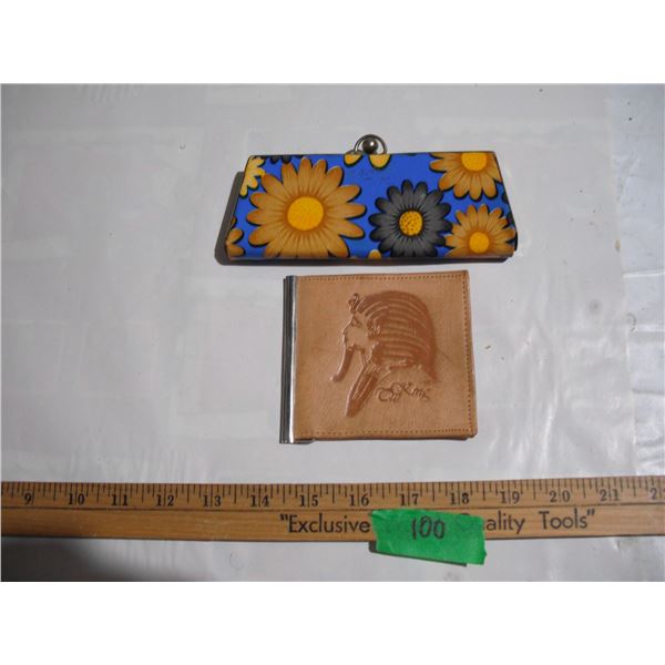 Leather Money Clip (Pharoh Design), Eyeglass Case (A.T. Archer Optometrist - Nipawin, SK)