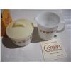 Image 2 : NOS Corelle Corning Butterfly Gold Pyrex Glass Sugar & Creamer Set
