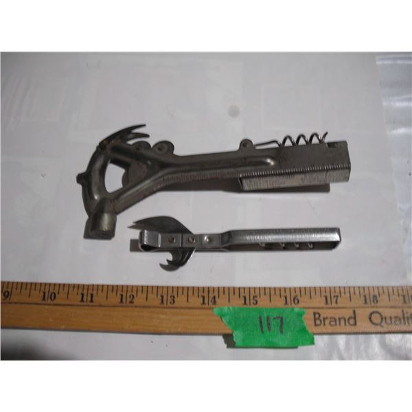 1926 10-in-1 Multitool & Vintage Henry Squire 10S Blue Boy Can Opener Corkscrew Tool