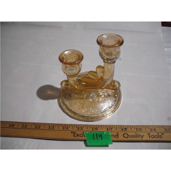 Carnival Glass Candle Holder