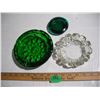 Image 1 : (3) Vintage Glass Ashtrays
