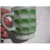 Image 4 : Rare Fire King Green Camelot Thumbprint Coffee Mug