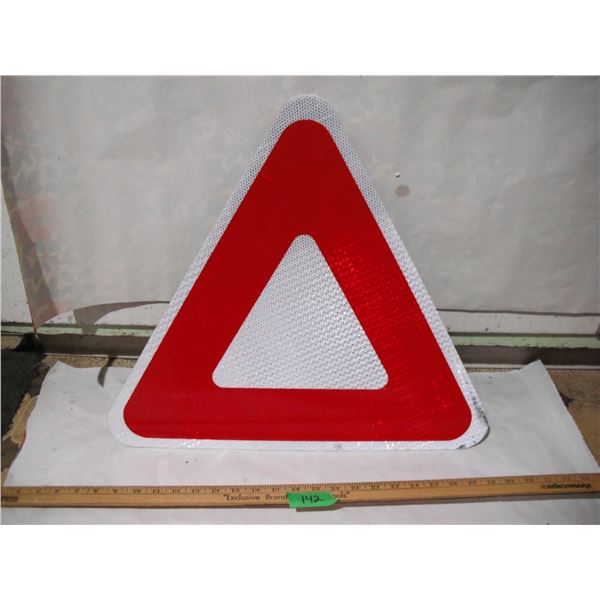 Unused Yield Sign, 19 x 21 ½”