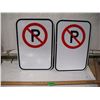 Image 1 : (2) Unused Aluminum No Parking Signs (Reflective & Non-Reflective), 12x18”