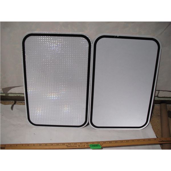(2) Unused Aluminum Signs (Reflective & Non-Reflective), 12x18”