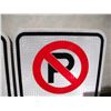 Image 3 : (2) Unused Aluminum No Parking Signs w/ Day & Times (Reflective), 12x18”