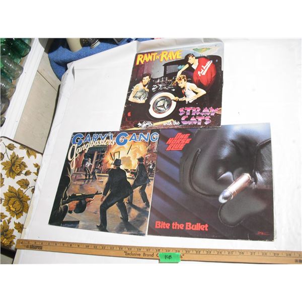 (3) Vintage Vinyl Records (One Horse Blue has scratches)