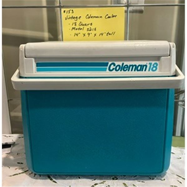 Vintage Coleman 18-Quart Cooler.  Model 5218.