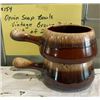 Image 3 : Vintage Brown Drip Onion Soup Bowls, McCoy 7054, USA