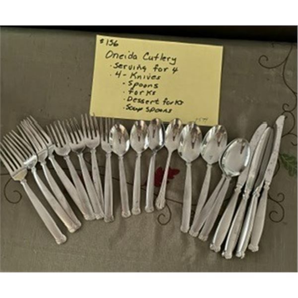 Oneida Cutlery, Serving for 4.