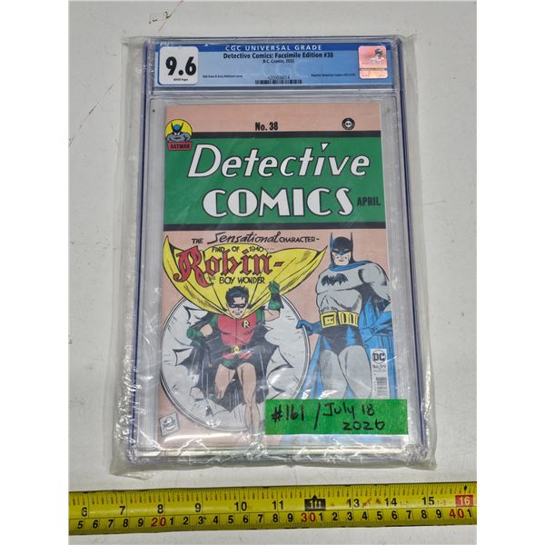 CGC 9.6 Detective Comics #38 Facsimile Edition (2022) - 1st Robin Reprint