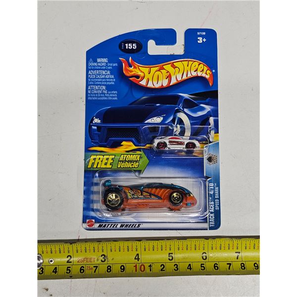2003 Hot Wheels #155 Track Aces “Speed Shark” w/ Free Atomix Vehicle