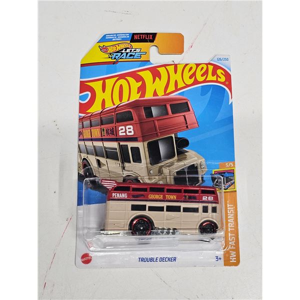 2024 Hot Wheels #126 HW Fast Transit “Trouble Decker” Bus
