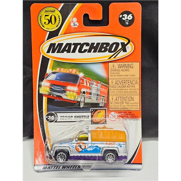 2002 Matchbox #36 50th Anniversary "Troop Shuttle"