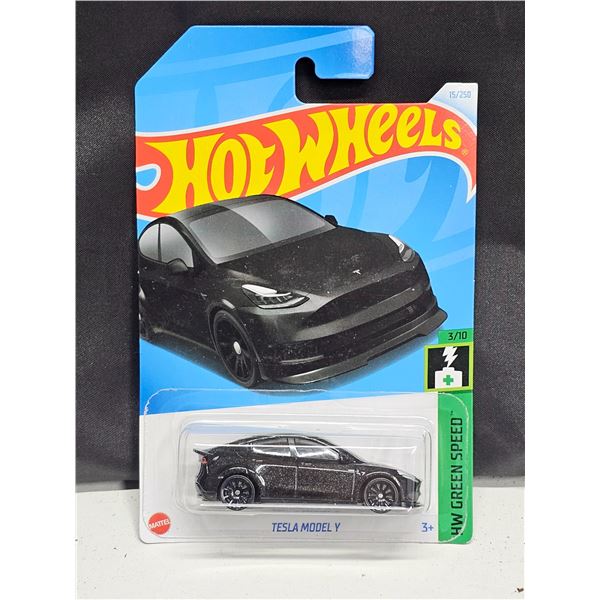 2024 Hot Wheels #15 HW Green Speed "Tesla Model Y" SUV