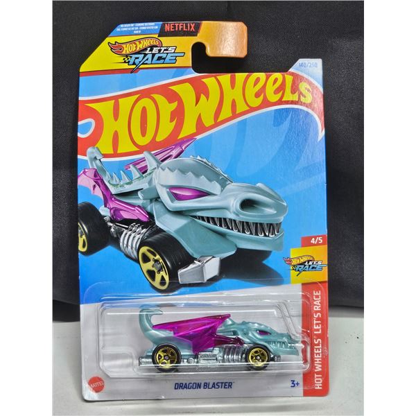 RARE 2024 Hot Wheels #140 HW Let's Race "Dragon Blaster" Fantasy Car