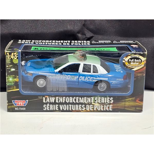 Motor Max 1:43 Scale Law Enforcement Series NYPD Pull Back Police Car