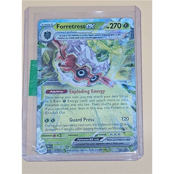 Pokemon Paldean Fates Forretress ex Double Rare Holo #002