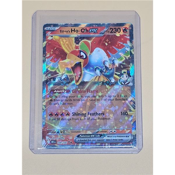 Pokemon Destined Rivals Ethan's Ho-Oh ex Double Rare Holo #039