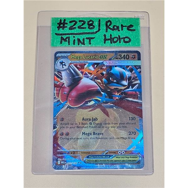 Pokemon Mega Evolution Mega Lucario ex Double Rare Holo #077