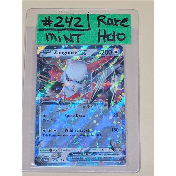 Pokemon Ascended Heroes Zangoose ex Double Rare Holo #167