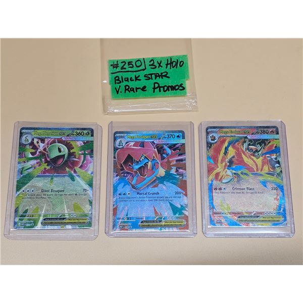 Very RARE (3) Black Star Pokemon Promo Holo Cards
