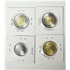 Image 2 : Lot of (4) Coloured Canadian Coins 2021-2024 | (2) Toonies, (1) Loonie, (1) Quarter