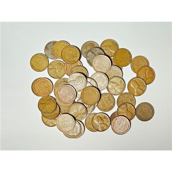 (49) 1925-1958 USA Wheat Pennies – Lots of Early Years