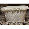 Image 2 : 1940’s Wicker Bassinet – On Wheels, Bedding Included