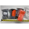 Image 2 : 4 Pair of Shin Guard with Sleeves, (2) Orange Size Small and (2) Black Size Medium.