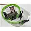 Image 4 : Green Irish blessing shamrock decoration features built-in LED lights and a rustic rope hanger (New)