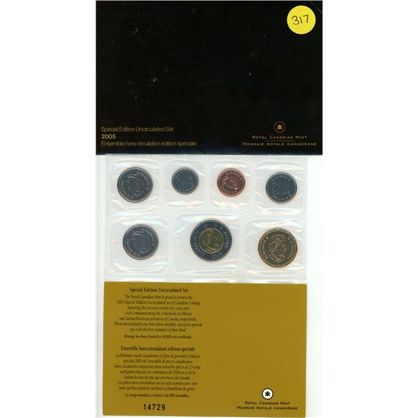 2005 Special Edition Canada Uncirculated Coin Set.