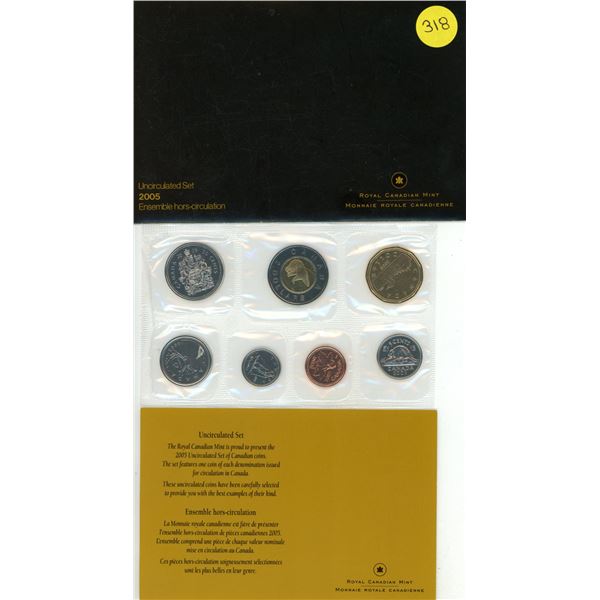 2005 Canada Uncirculated Coin Set.