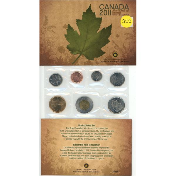 2011 Canada Uncirculated Coin Set.