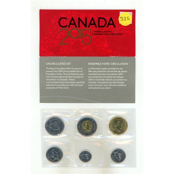 2015 Canada Uncirculated Coin Set.