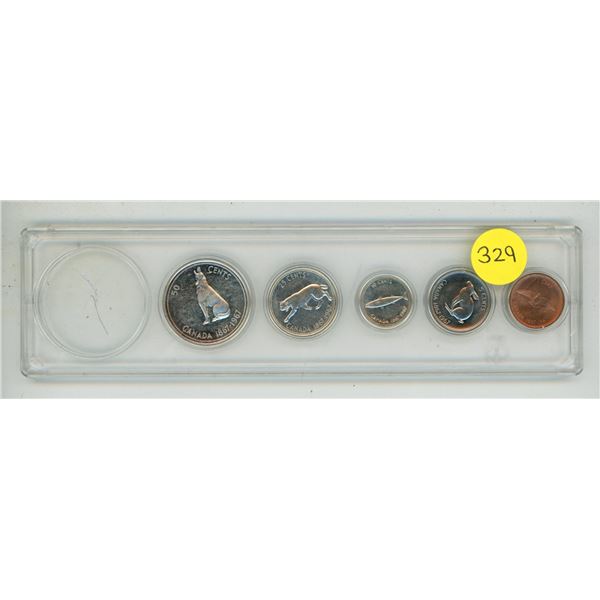 1967 Canadian Silver Uncirculated Coin Set. (One Dollar Coin Missing)