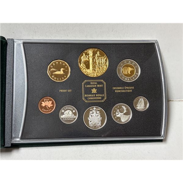 2002 Canada Queen Elizabeth II Golden Jubilee Proof Coin Set produced by the Royal Canadian Mint.