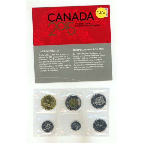 2015 Canada Uncirculated Coin Set.