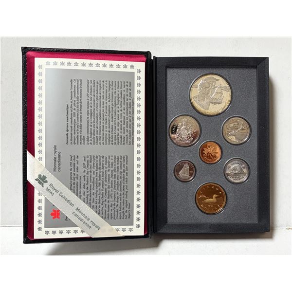 1995 Royal Canadian Mint Proof Double Dollar Set, featuring a special commemorative silver dollar.