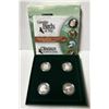 Image 2 : 2000 Royal Canadian Mint "Birds of Prey" four-coin set featuring sterling silver 50-cent coins.