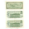Image 2 : (1) 1954 and (2) 1973 Canada One Dollars.