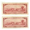 Image 2 : (2) 1954 Canada Two Dollars.