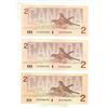Image 2 : (3) 1986 Canada One Dollars. (Uncirculated)