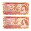 Image 1 : (2) 1974 Canada Two Dollars. (Uncirculated)