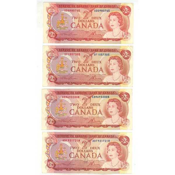 (4) 1974  Canada Two Dollars.