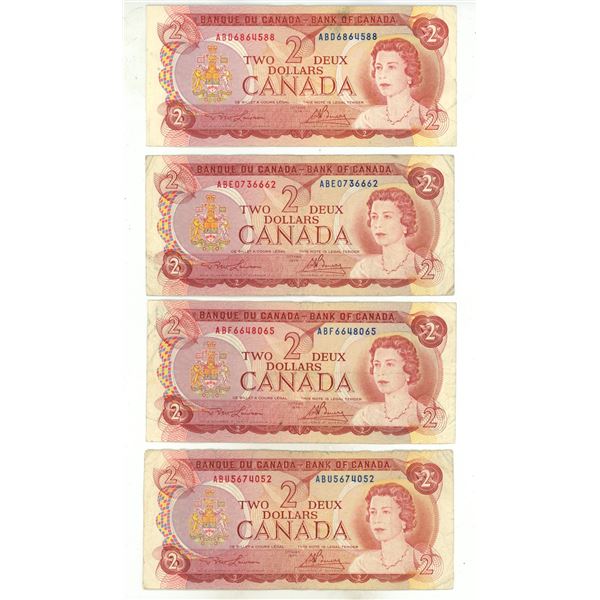 (4) 1974  Canada Two Dollars.